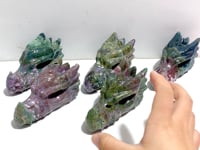 5 Pieces Beautiful Ocean Jasper Dragon Head