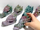 6 Pieces Ocean Jasper Dragon Head Carving