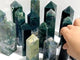 17 Pieces Moss Agate Four-Sided Points