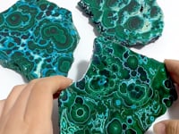 3 Pieces High Quality Beautiful Chrysocolla Mixed Malachite Slab Specimen #10