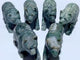 6 Pieces Beautiful Moss Agate Bear Carving