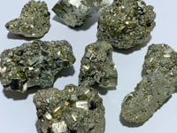 7 Pieces Raw Pyrite Mineral Specimen