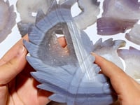 9 Pieces Geode Agate Druzy Indian Feathers Carving