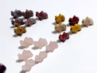 3 Types Mini Elephant Carving Wholesale Rose Quartz Mookaite Ocean Jasper