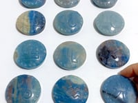 12 Pieces A Set of Trolleite Stone Twelve Constellations Carving