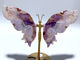 Unique Sakura Flower Agate Butterfly Wing Carving With Stand