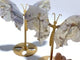 2 Pairs Sakura Flower Agate Butterfly Wing Carving With Stand
