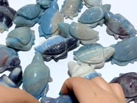19 Pieces Trolleite Stone Sea Turtles Carving