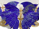 4 Pairs Small Lapis Lazuli Butterfly Wing Carving With Stand
