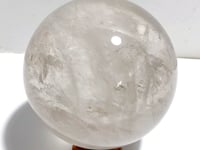 4.7in Large Clear Quartz Sphere With Rainbow