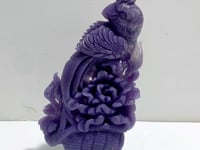 Beautiful Purple Jade Peacock Carving