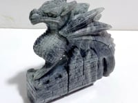 Unique Labradorite Flying Dragon Carving