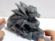 Unique Labradorite Flying Dragon Castle Carving