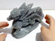 Unique Labradorite Flying Dragon Castle Carving
