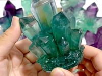 13 Pieces Beautiful Rainbow Fluorite Cluster Carving