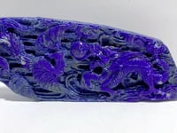 Unique Lapis Lazuli Chinese Dragon&Phoenix Carving