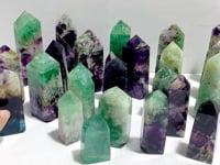 24 Pieces Feather Fluorite Four-sided Points