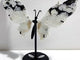 Unique India Moonstone Butterfly Wing Carving With Stand