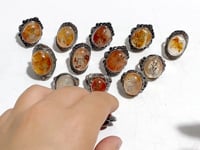 13 Pieces Rare Fire Quartz Dentritic Quartz Different Styles Ring