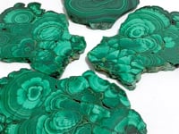 4 Pieces Large Polished Malachite Slab