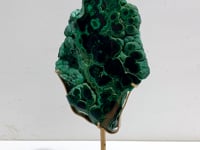 Unique Malachite Raw Bottom With Stand