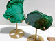2 Pieces Malachite Raw Bottom With Stand