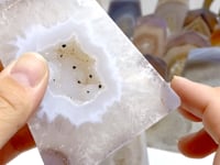 25 Pieces Beautiful Geode Druzy Agate Four-sided Tower Point