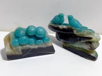 2 Pieces Caribbean Calcite Carving