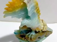 Beautiful Caribbean Calcite Eagle Carving