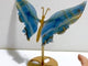 Beautiful Blue Onyx Butterfly Wing With Stand
