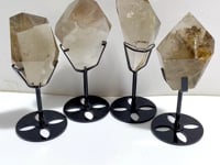 4 Pieces Golden Rutile Quartz Free Form With Stand