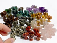 10 Types Mini Angel Carving Rose Quartz Moss Agate