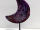 Large Charoite Moon Carving With Stand