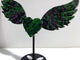 Ruby Zoisite Heart Wing Carving With Stand
