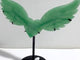 Green Aventurine Heart Wing Carving With Stand