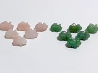 Mini Flying Pig Carving Animal Clear Quartz&Moss Agate Wholesale