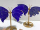 2 Pairs Lapis Lazuli Butterfly Carving With Stand