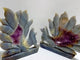 2 Pieces Beautiful Geode Druzy Agate Nine-tailed Fox Carving #5