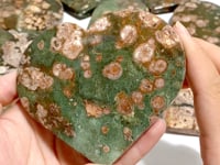 10 Pieces Large Rainforest Jasper Heart #4