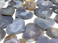 24 Pieces Geode Druzy Agate Heart