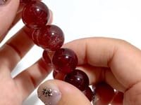 High Grade 15mm Spark Strawberry Quartz Bracelet