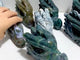 8 Pieces Moss Agate Dragon Head Carving Closeout