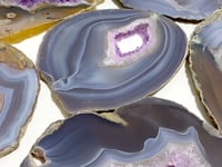 6 Pieces Beautiful Large Amethyst Mixed Geode Druzy Agate Slabs