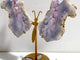 Geode Druzy Pink Amethyst Slab Butterfly Wing Carving With Stand #2