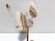 Amethyst Mixed Stripe Agate Heart Wing Carving With Stand