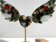 Africa Blood Stone Heart Wing Carving With Stand