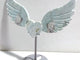 Hemimorphite Heart Wing Carving With Stand