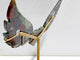 Unique Africa Blood Stone Heart Wing Carving With Stand