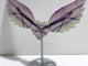 Unique Symmetrical Fluorite Heart Wing Carving With Stand