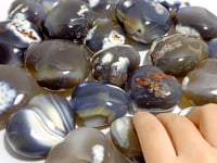 21 Pieces Black Orca Agate Heart #5